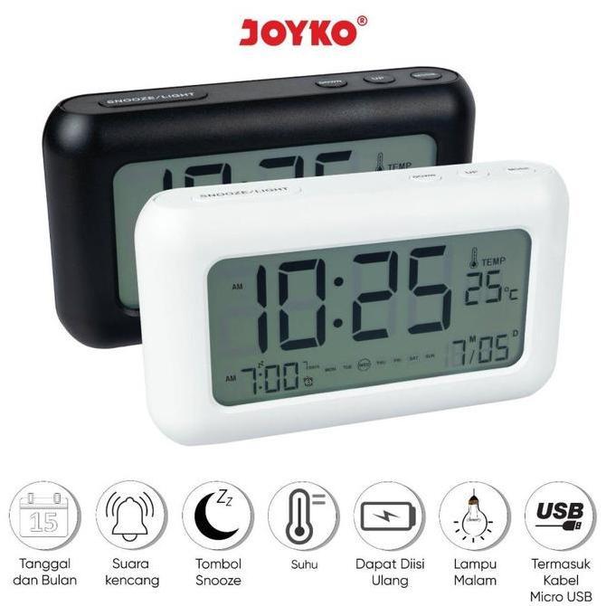 Termurah Jam Beker Digital / Weker Joyko Alcl 608D Cas / Alarm Clock & Kalender