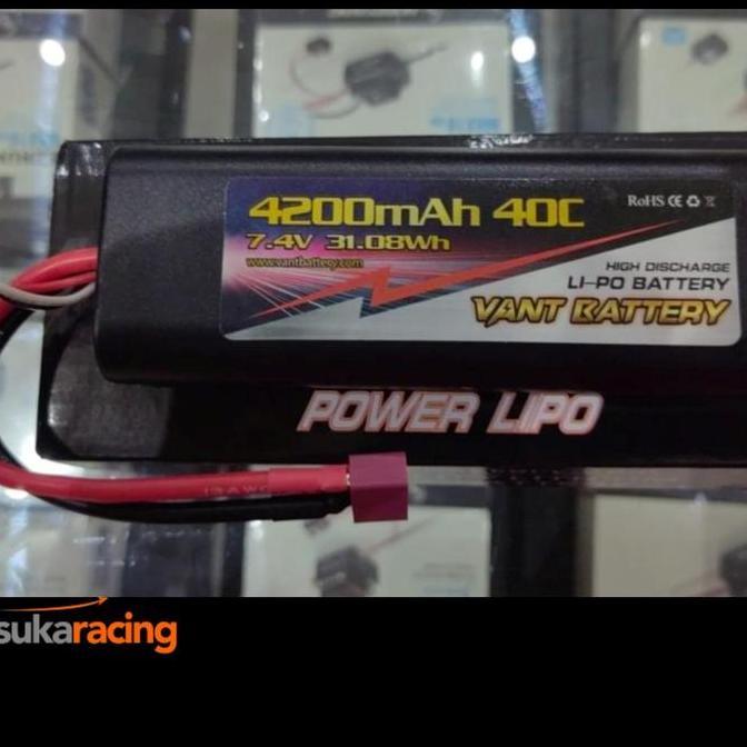 VANT 4200MAH 7.4V 40C HARD CASE TAMIYA PACK LIPO BATTERY #VANT4200R40-2S