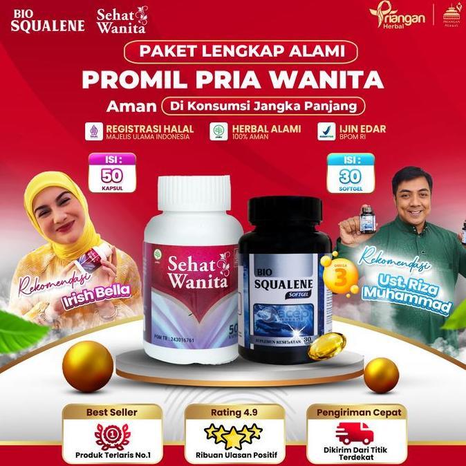 Youyou- Paket Promil Program Hamil Vitamin Kesuburan Pria Nita Bio Squalene Sehat Nita