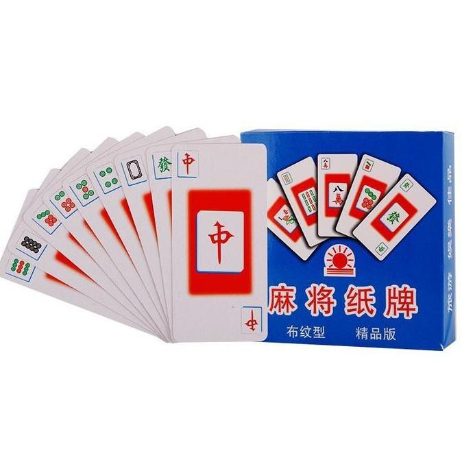 YORKSHIREY Mahjong Playing Cards Kartu Mahjong Tradisional Cina Mah Jong Kertas