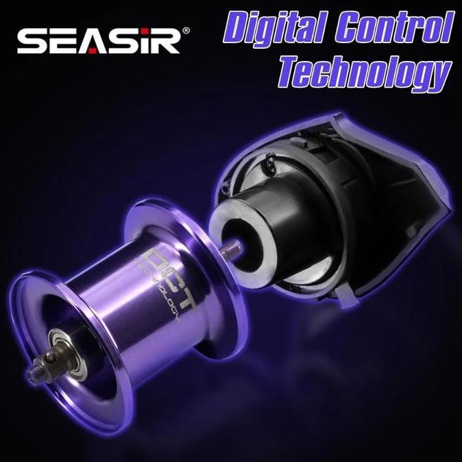 SEASIR DCT DC reel BFS Ultralight 158g Baitcasting Fishing Reel Kontrol Digital gigi kuningan rangka