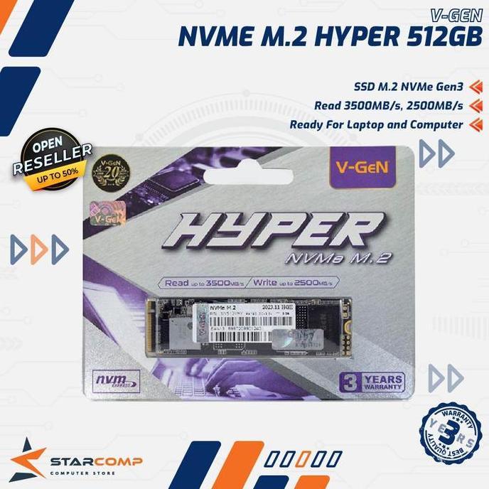 SSD V-Gen Hyper 512GB M.2 NVMe