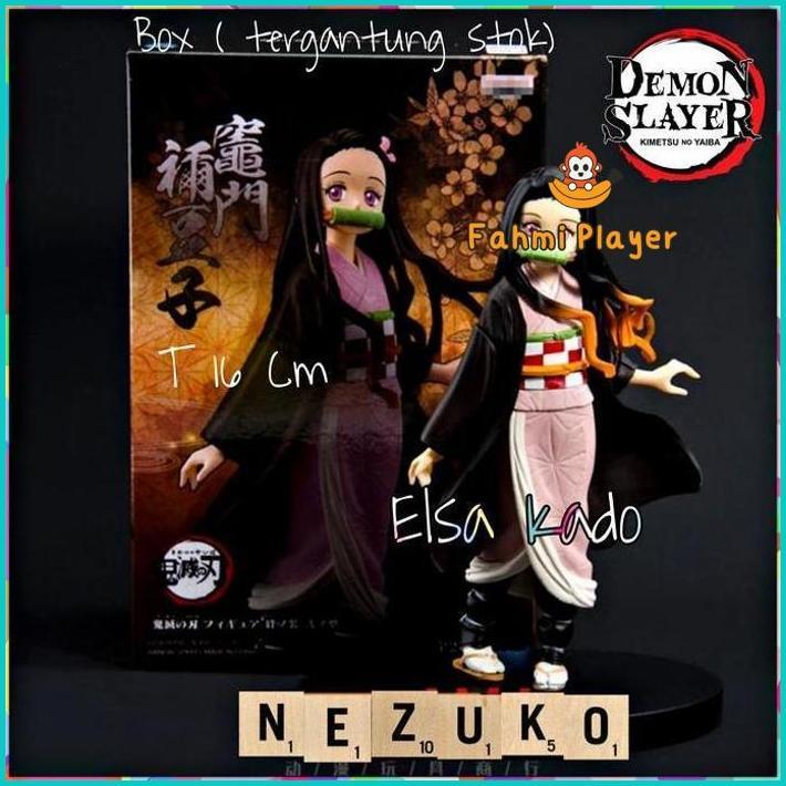 Action Figure Nezuko Kamado Kimetsu No Yaiba Box