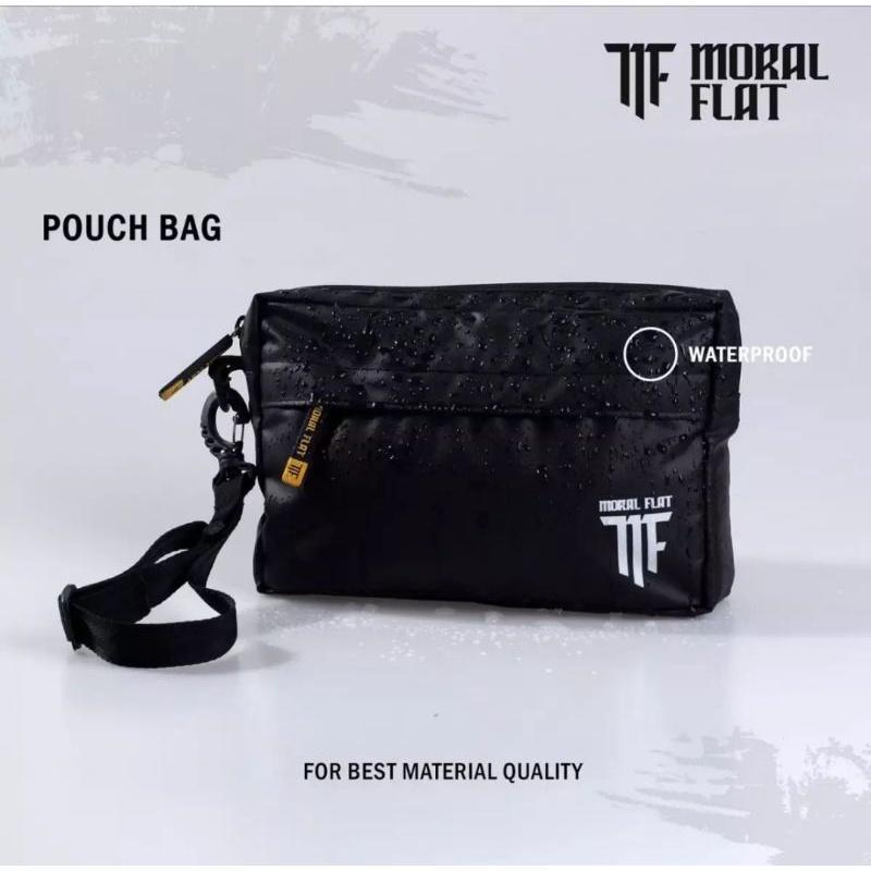 Moral Flat Tas Genggam 2 Mode Handbag & Slingbag Waterproof ( Tahan Air ) Include 2 Strap / Tali