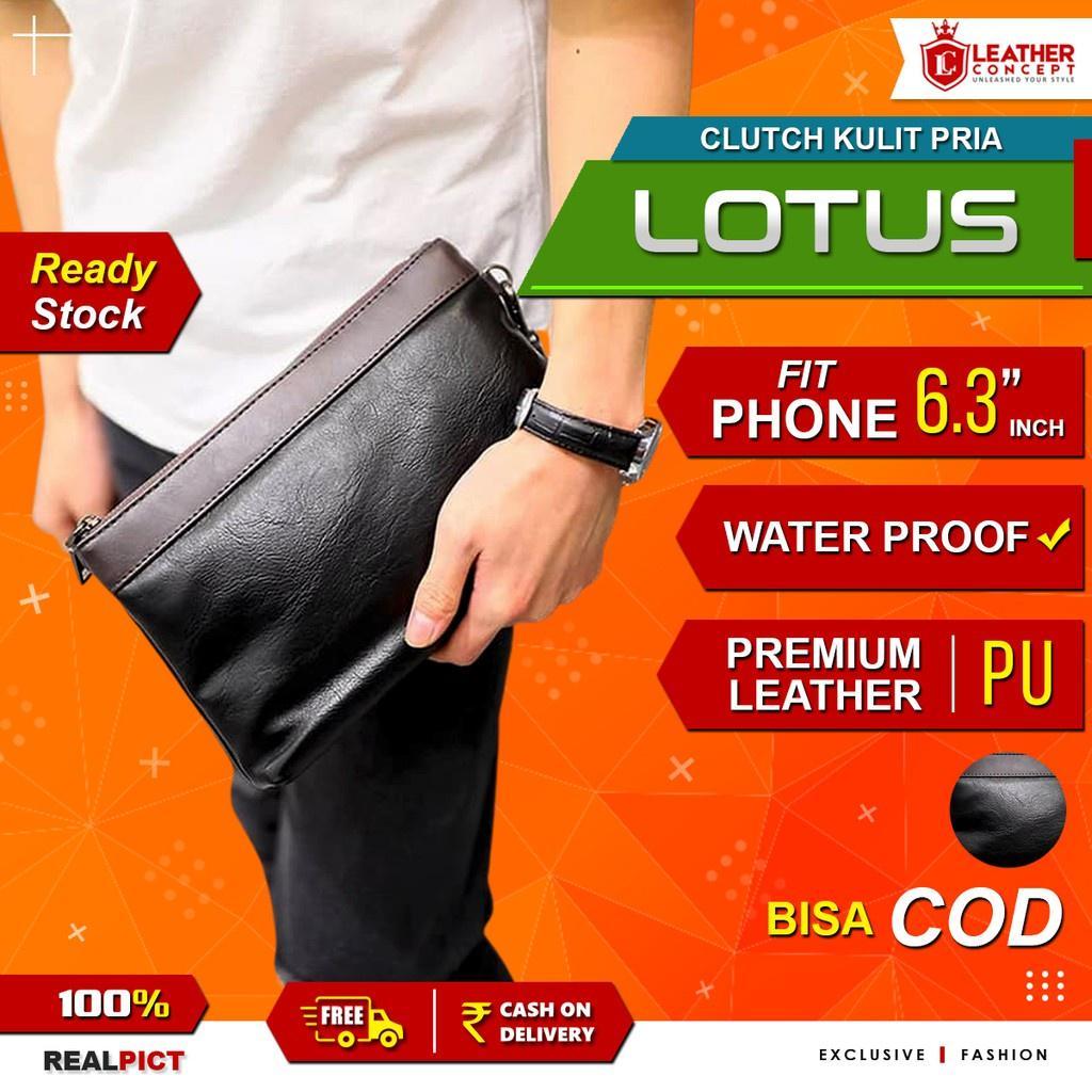 Leather Concept Tas Tangan Pria - Clutch Pria (Lotus)