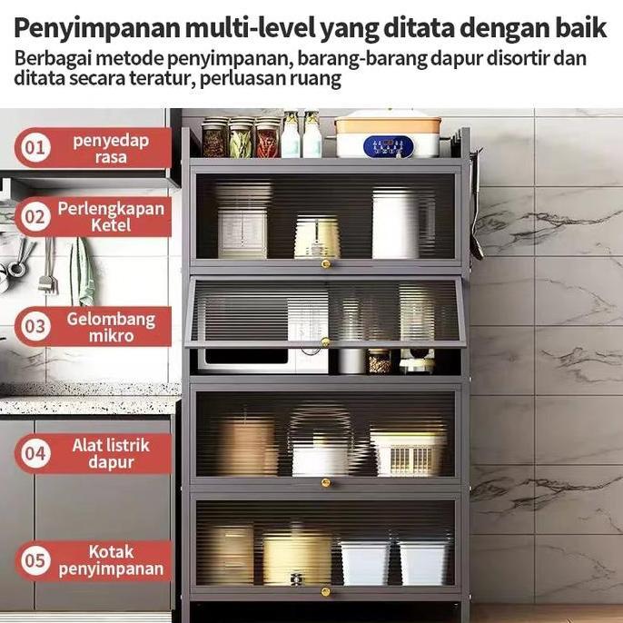 Etife Lemari Dapur/ Lemari di Dapur / Rak Dapur Serbaguna / Lemari Piring Minimalis / Rak Kabinet / 
