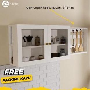Adapta - Lemari Dapur Kitchen Set Minimalis - Rak Gantung Spatula Sutil Teflon Tempel - BEMBI-C32