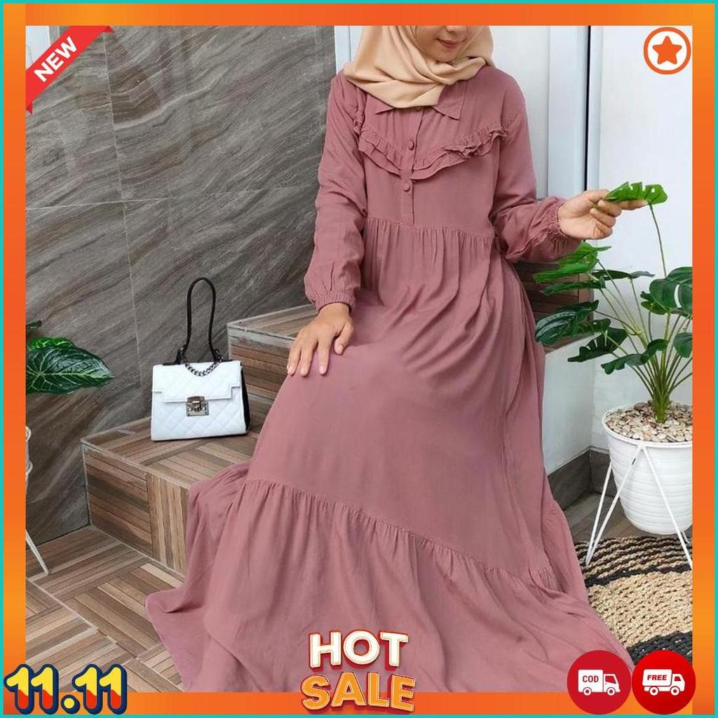 New Gamis Riska Rayon / Gamis Rayon Semi Twill / Gamis Rayon Polos [G4]