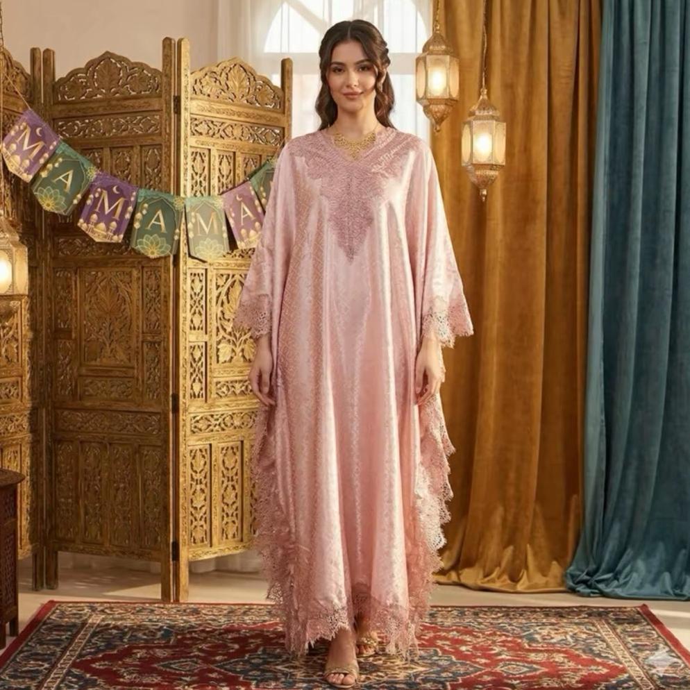 NEW KAFTAN BROKAT HAWA, KAFTAN PESTA, KAFTAN LEBARAN, KAFTAN KONDANGAN