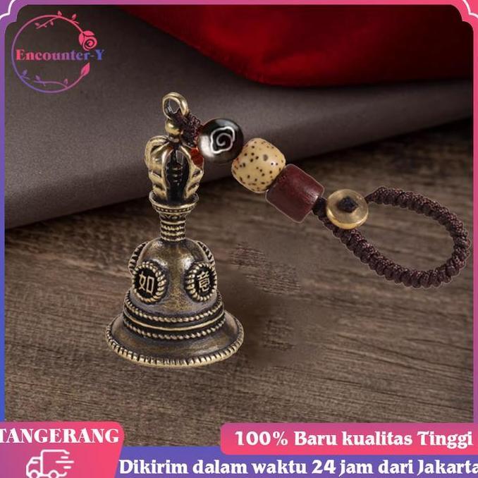 QINGACHO Lonceng Feng Shui Gantungan Kunci Kuningan Gantungan Kunci Lonceng Fengshui Gantungan Kunci