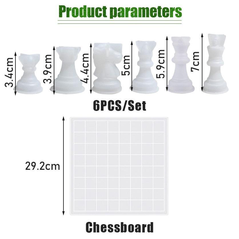 Cetakan Resin Silicone Mold Chess or Chessboard for Resin, Clay, Cakes Decoration / Cetakan Silikon 