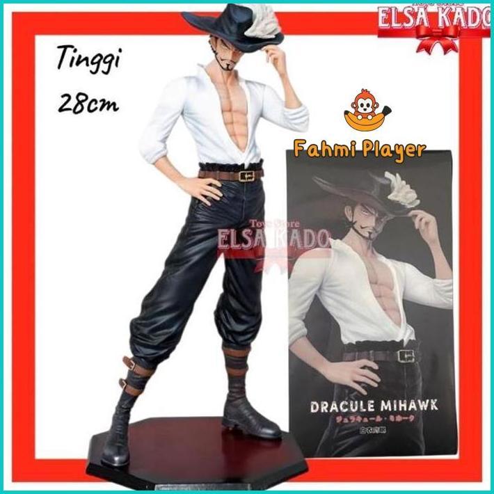 Action Figure One Piece Dracule Mihawk Standing 28Cm Statue Pvc