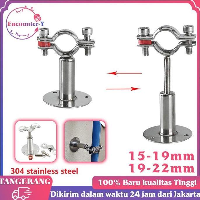 QINGACHO Clamp Pipa Holder adjustable pipe clamp Stainless klem gantung pipa