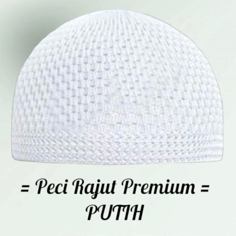 NEW (ECER)PECI KOPYAH RAJUT TEBAL MURAH HITAM PUTIH