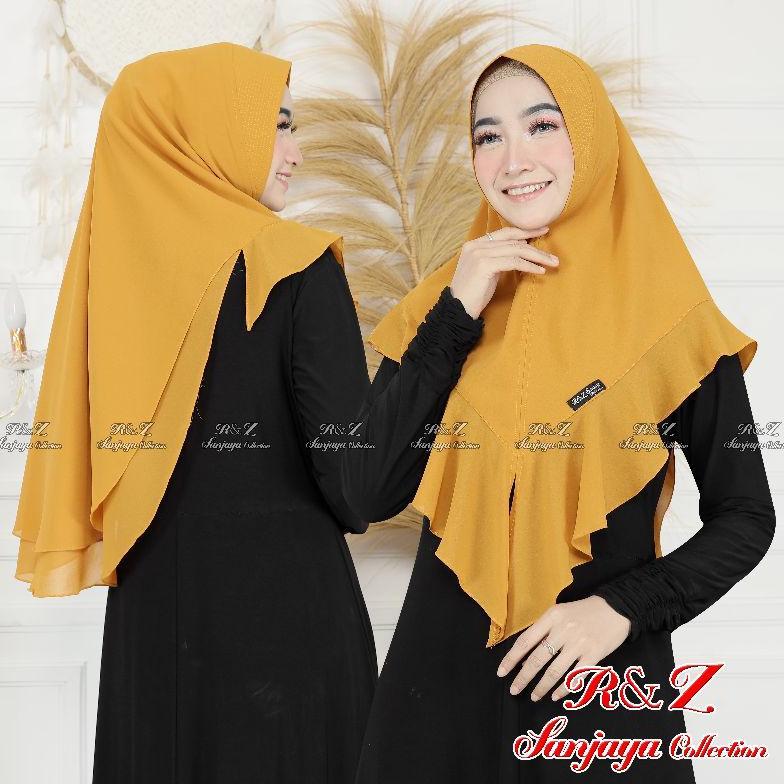 TERBARU KHIMAR MALIKA CERUTY 2 LAYER ORIGINAL R&Z SANJAYA COLLECTION TERLARIS