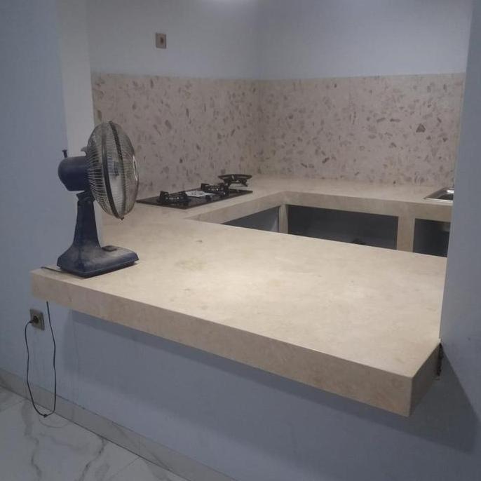 Terbaru Meja Dapur Marmer Cream / Po Ibu Linda / Top Table Granit Marmer