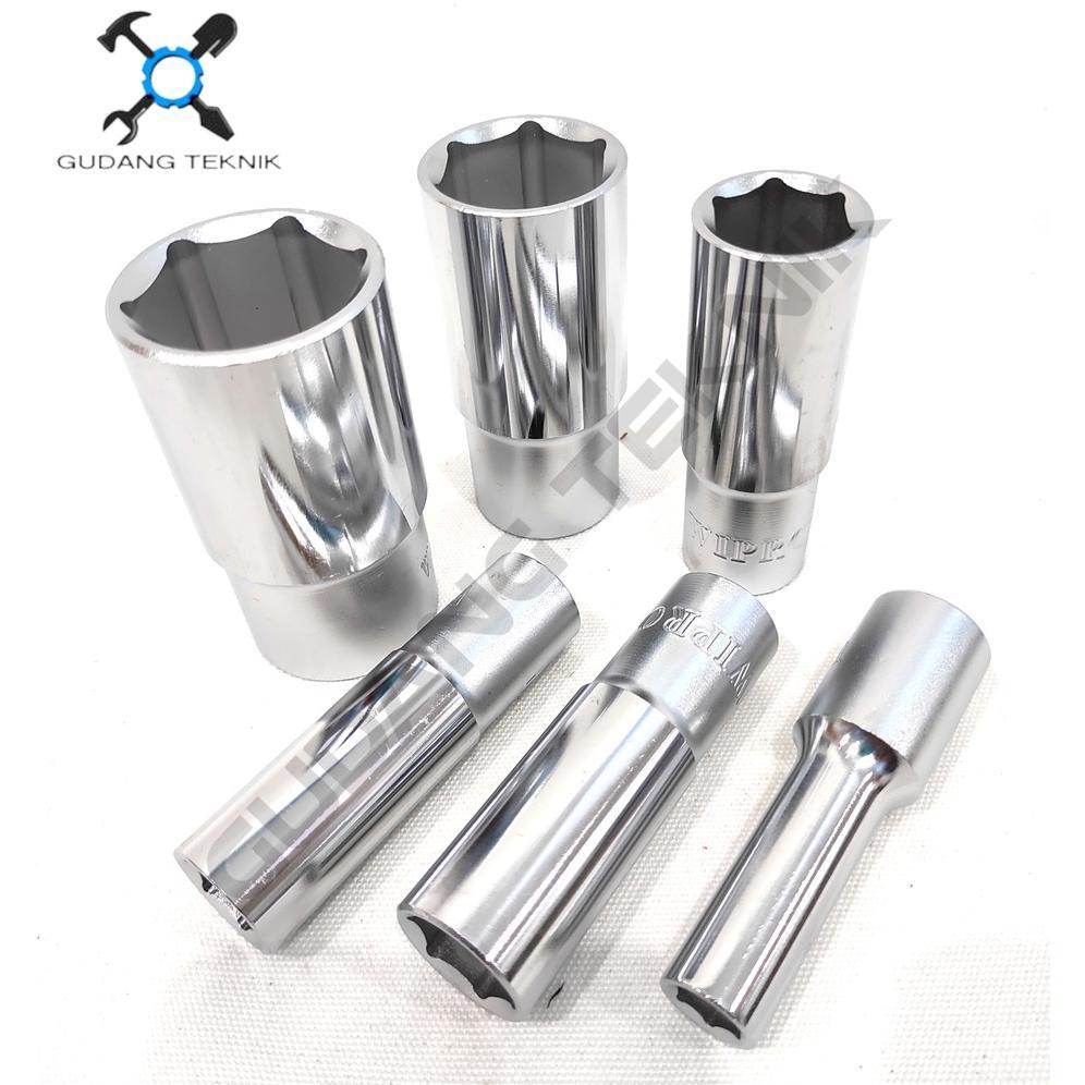 WIPRO Mata Kunci Sock Socket PANJANG 1/2" 8 10 11 12 13 14 15 16 17 18 19 20mm 6PT WIPRO / Mata Kunc