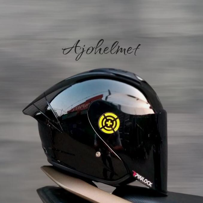 HLM NHK N1 MAX SOLID BLACK,PAKET GANTENG VENOM VISOR, SLOT INTERCOM, SINGLE VISOR,ORIGINAL terlaris