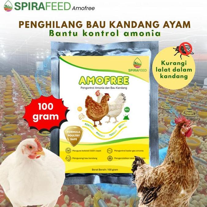lovapos5 - spirafeed amofree penghilang bau kotoran ayam 100gr | pengurai kotoran ayam | penghilang 