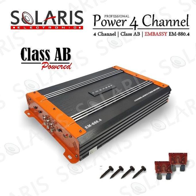 Power Mobil Embassy 4 Channel Em-880.4 Class AB Original terlaris