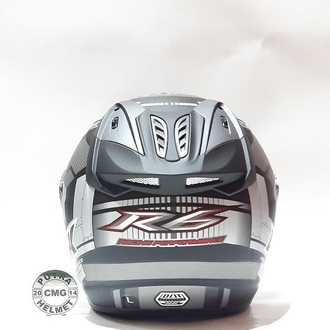 HELM NHK R6 CUBE BLACK SILVER DOF