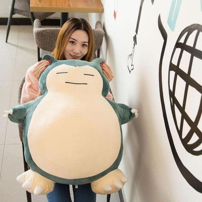 Promo Boneka Pokemon Boneka Snorlax Boneka Pikachu Snorlax Jumbo 80Cm Boneka