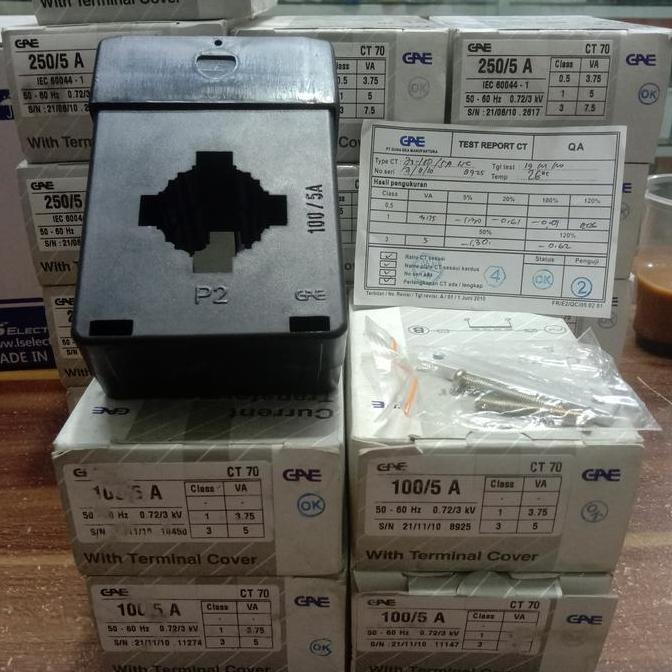 Murah Ct Gae Ct 70 100/5A Current Transformer Ct70 Gae 100/5A Original