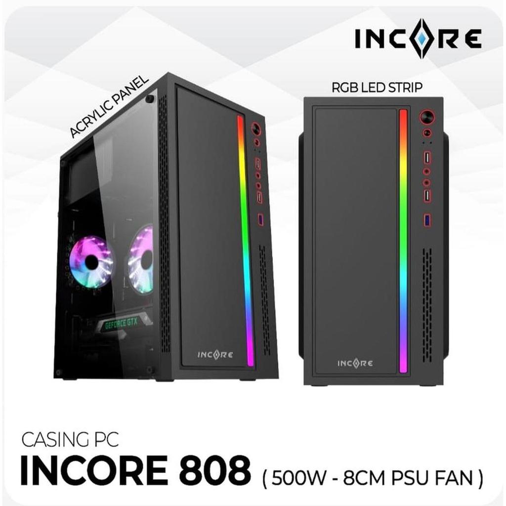 Case Casing PC CPU INCORE VERTI INC 808 + PSU 500W