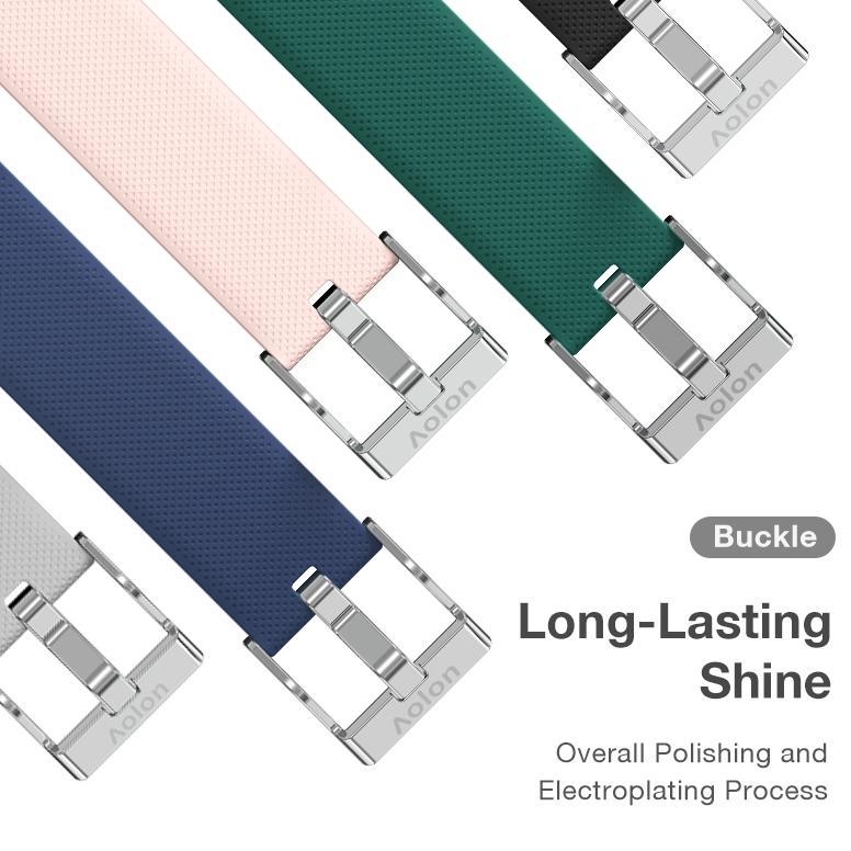 pengiriman cepat Aolon Original 22mm Silicone Strap SmartWatch Tahan Air&Lembut & Nyaman for Curve/G