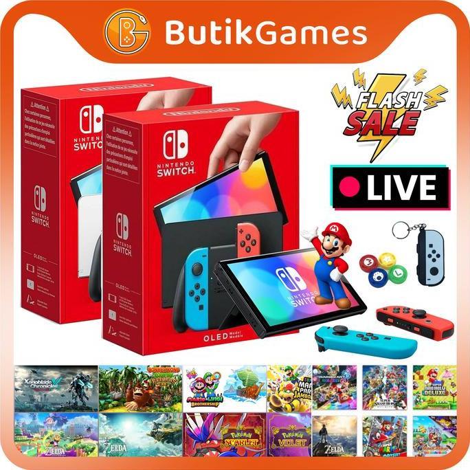 [Promo Flash Sale Live Harga special !] Nintendo Switch OLED CFW Full Game bebas isi game