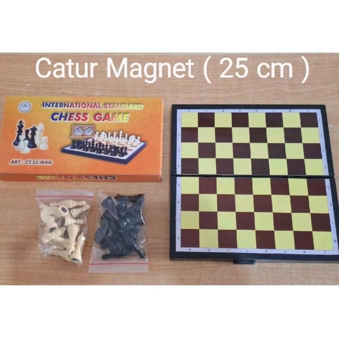 Aminahhasyim- Papan catur bidak magnet 25 cm Diskon