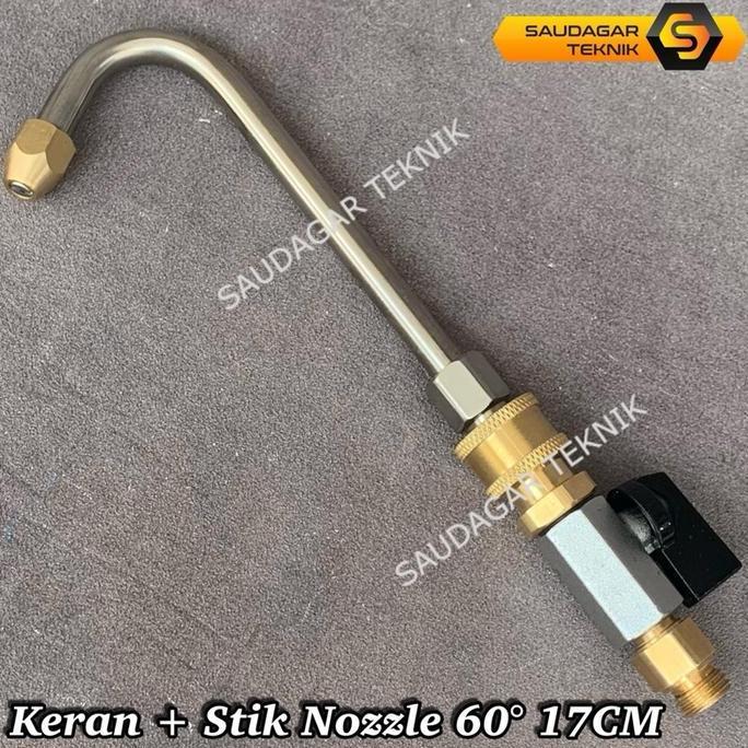 Keran + Stik Nozzle Quick Release Cuci Ac Kolong Mobil Stop Keran Selang Mesin Steam Jet Cleaner Qui