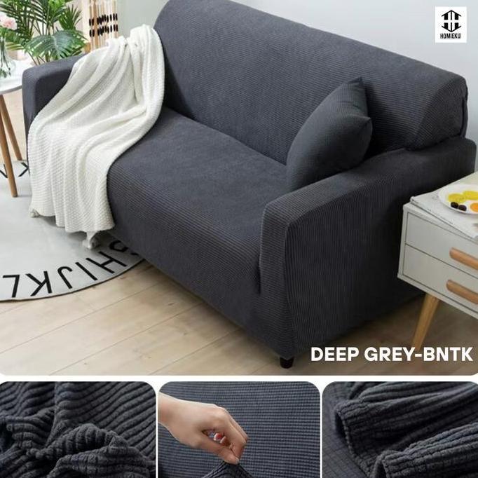 TERMURAH - Cover Sofa Elastis 1 Seater Dudukan Minimalis - Sarung Sofa Elastis