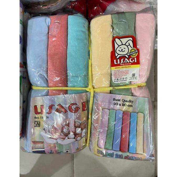 (3pcs) bedong bayi anak USAGI polos premium