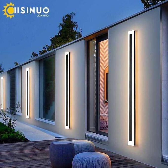 Lampu LED Tempel Dinding Outdoor Hias Taman Teras Long Strip Modern