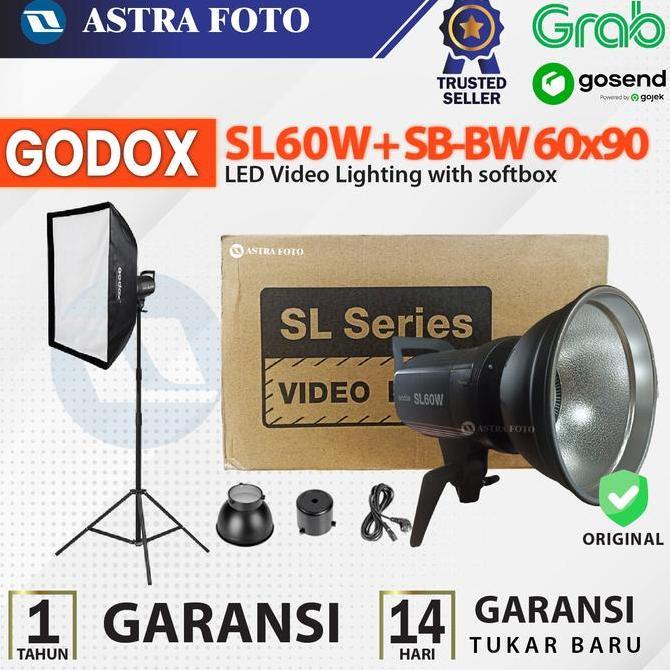 TERMURAH - Paket Godox SL60w + Softbox SB-BW 60x90cm + Lighstand Spirit Eagle 2