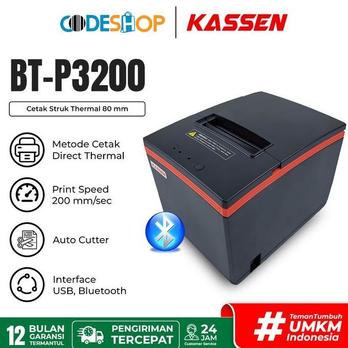 BEBAS ONGKIR - Printer Kasir Kassen BT-P3200 | BTP 3200 | BTP3200 | BT P-3200