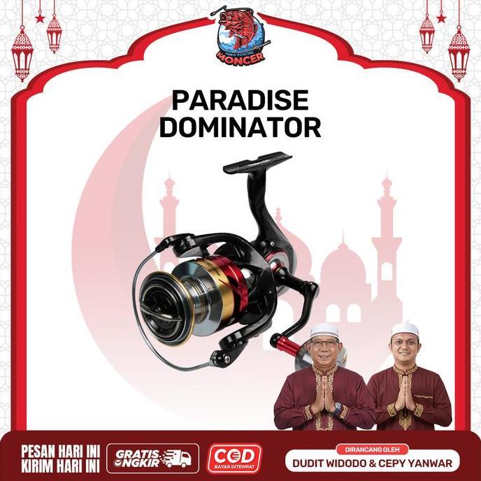 Reel Paradise Dominator Reel Pancing Power Handle Metal, Graphite Body Putaran Halus & Anti Karat Pu