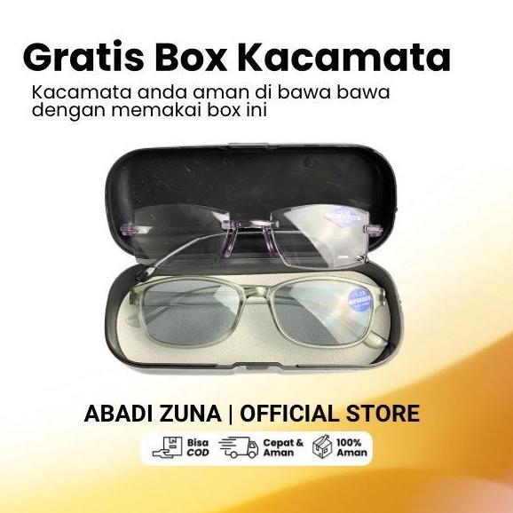 Med- 1 Gratis 1 Kacamata Baca Dan Jalan [50+Bor] Double Fokus Bisa Jarak Dekat Dan Jarak Jauh Pria N