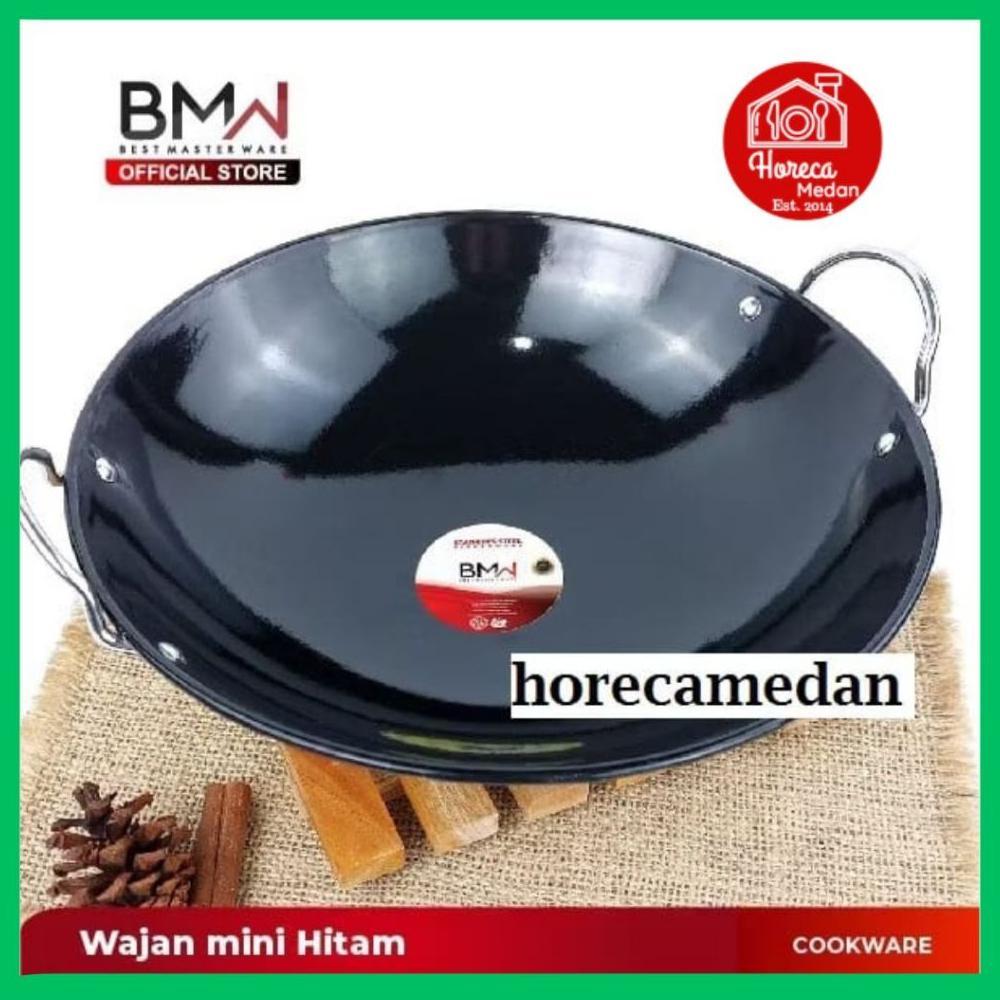 Terlaris Wajan Hitam Mini Kecil / Kuali Penggorengan Wajan Enamel 20 23 25 Cm