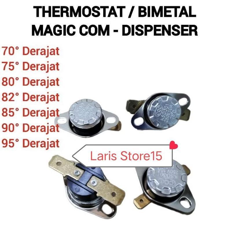 hot deals thermostat bimetal untuk magic com / dispenser multi semua merk lengkap 70 75 80 85 90 95 