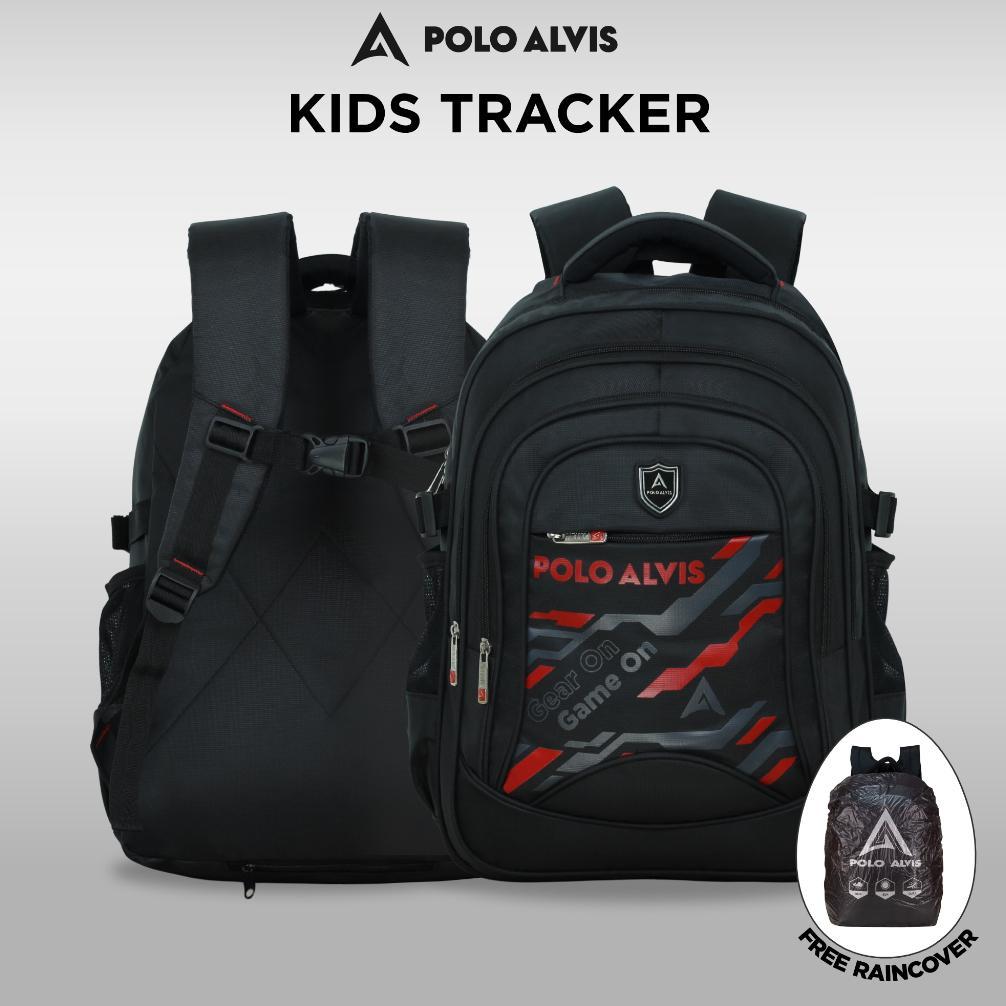 Bergaransi Polo Alvis - Kids Tracker Tas Ransel Sekolah Sd Smp Tas Anak Cowok Kuat Buku Paket Bonus 