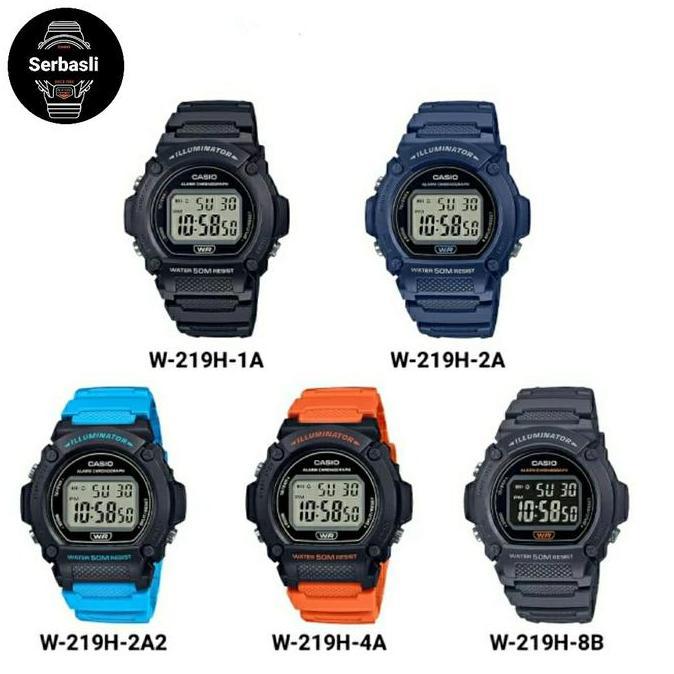 JAM TANGAN CASIO W219H W-219H-2 Original