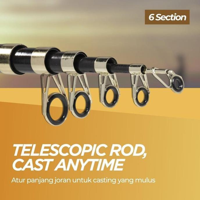 Joran Spining Antena Carbon Murah Jejer Tongkat Pancing Telescopic