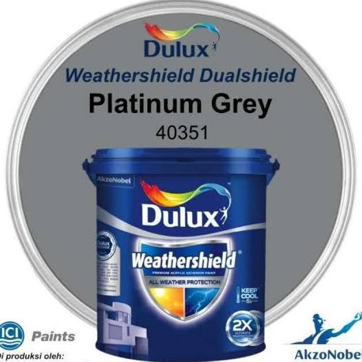 '' DULUX WEATHERSHIELD PLATINUM GREY 40351 20 LITER / CAT EXTERIOR //