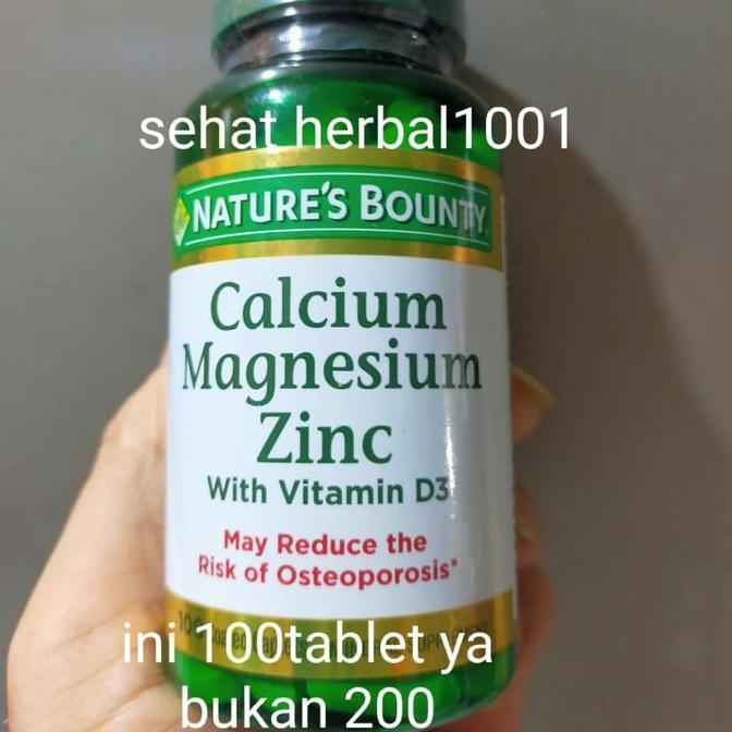 nature's bounty calcium magnesium zinc 200kapblet