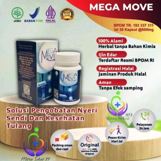 MEGAMOVE || MEGAMOVE OBAT SENDI TULANG OTOT HERBAL || MEGA MOVE