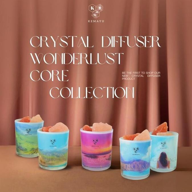 KEMAYU & CO - WANDERLUST CRYSTAL DIFFUSER HIMALAYAN ROCK SALT & ROSE QUARTZ PENGHARUM RUANGAN AROMAT