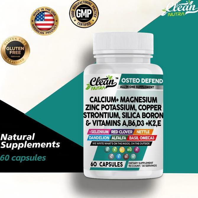 Kalsium, Magnesium, Zinc + D3K2 Menyeimbangkan kadar kalsium, menjaga fungsi , meningkatkan kualitas