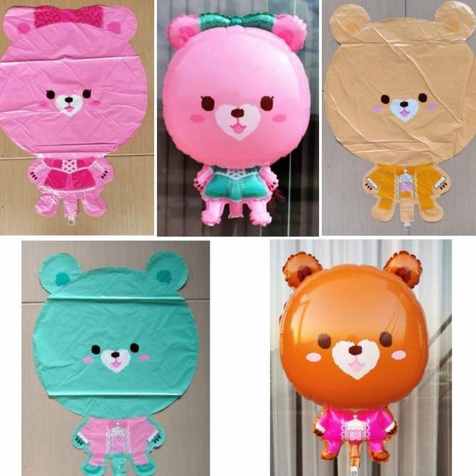 1pack BERUANG KECIL (BALON GAS/FOIL/TERBANG/KARAKTER)
